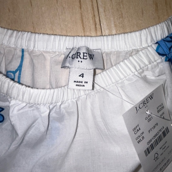 J. Crew Women’s Cotton Floral Puff Sleeve Tiered Midi Dress Blue/White Sz 4 NWT - Picture 4 of 16